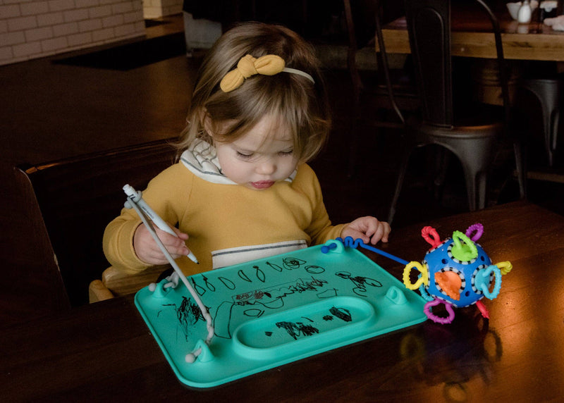 Busy Baby Silicone Placemat - 4 tether version