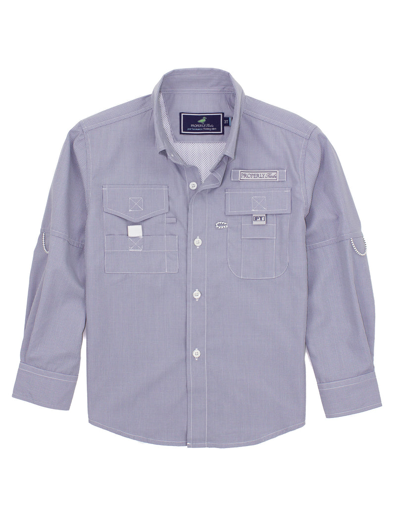 Properly Tied Lucky Duck Performance Fishing Shirt | Jet Grey