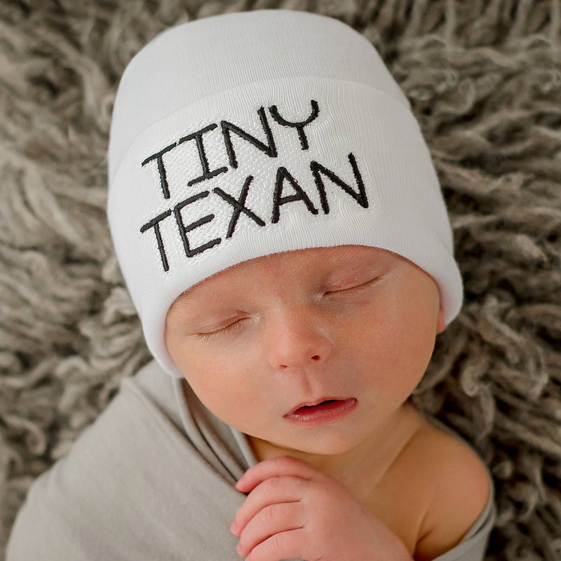 Tiny Texan Baby Hospital Hat: 0-3 months / White Hat