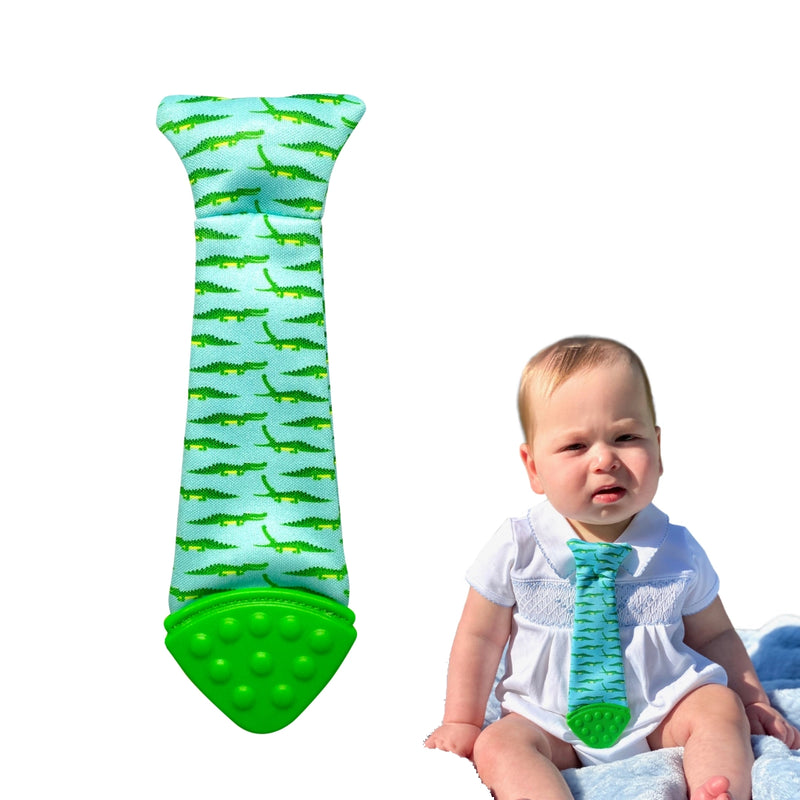 Tasty Tie Silicone Teether, Crinkle Toy & Baby Tie