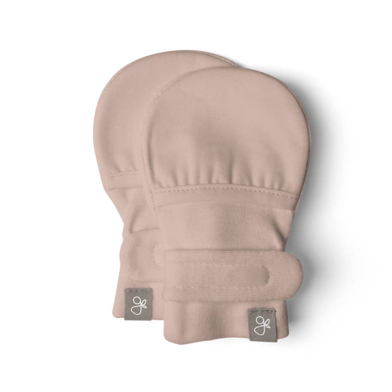 Bamboo Organic Cotton Stay-On Mitts - Rose