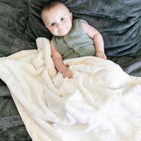 Saranoni Lush Receiving Blanket | Natural