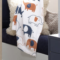 Lambs & Ivy Playful Elephant Baby Blanket