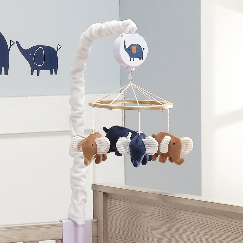 Lambs & Ivy Playful Elephant Musical Baby Crib Mobile