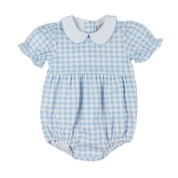 Cypress Row Blue Gingham Girls Collins Classic Bubble