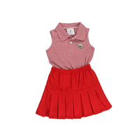 Cypress Row Fan Zone Skort Set- Red