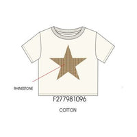 Paper Flower Rhinestone Star T-Shirt | Gardenia