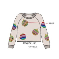 Paper Flower All Over Sequins Ornament Sweatshirt | Pastel Parchment