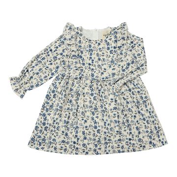 Vignette Sloane Dress | Blue Floral Eyelet