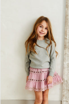 Theme Sofia Heart Bow Lace Mini - Ballet Pink