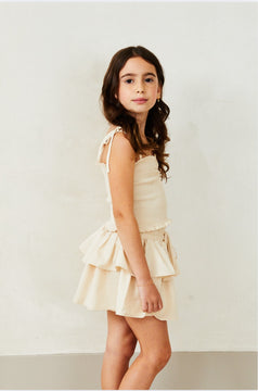 Theme Willow Satin Champagne Skort