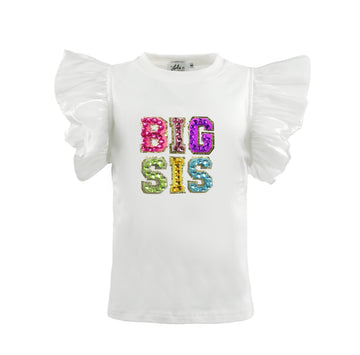 Lola + The Boys Big Sis Gem Ruffle T-Shirt