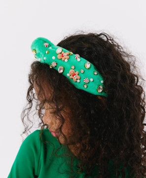 Lola + The Boys Gingerbread And Pearl Decor Headband