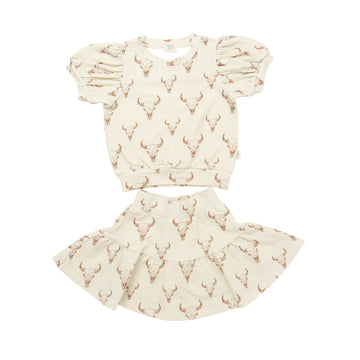 NTRL CO. Little Longhorns Twirl & Whirl Skirt Set