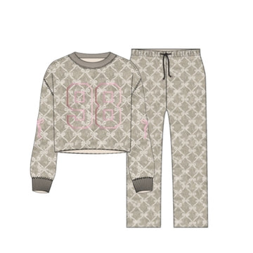 Paper Flower Bow Pattern Camo Set Pants | Camo