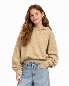 Vintage Havana Leopard Downtown Cinched Waist Hoodie