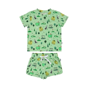 Southern Slumber Golf Bamboo Varsity Short Set - T-Shirt & Shorts