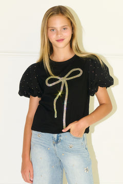 Lola + The Boys Sparkle Bow Princess Tee