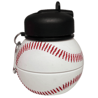 Iscream Baseball Silicone Collapsible Water Bottle