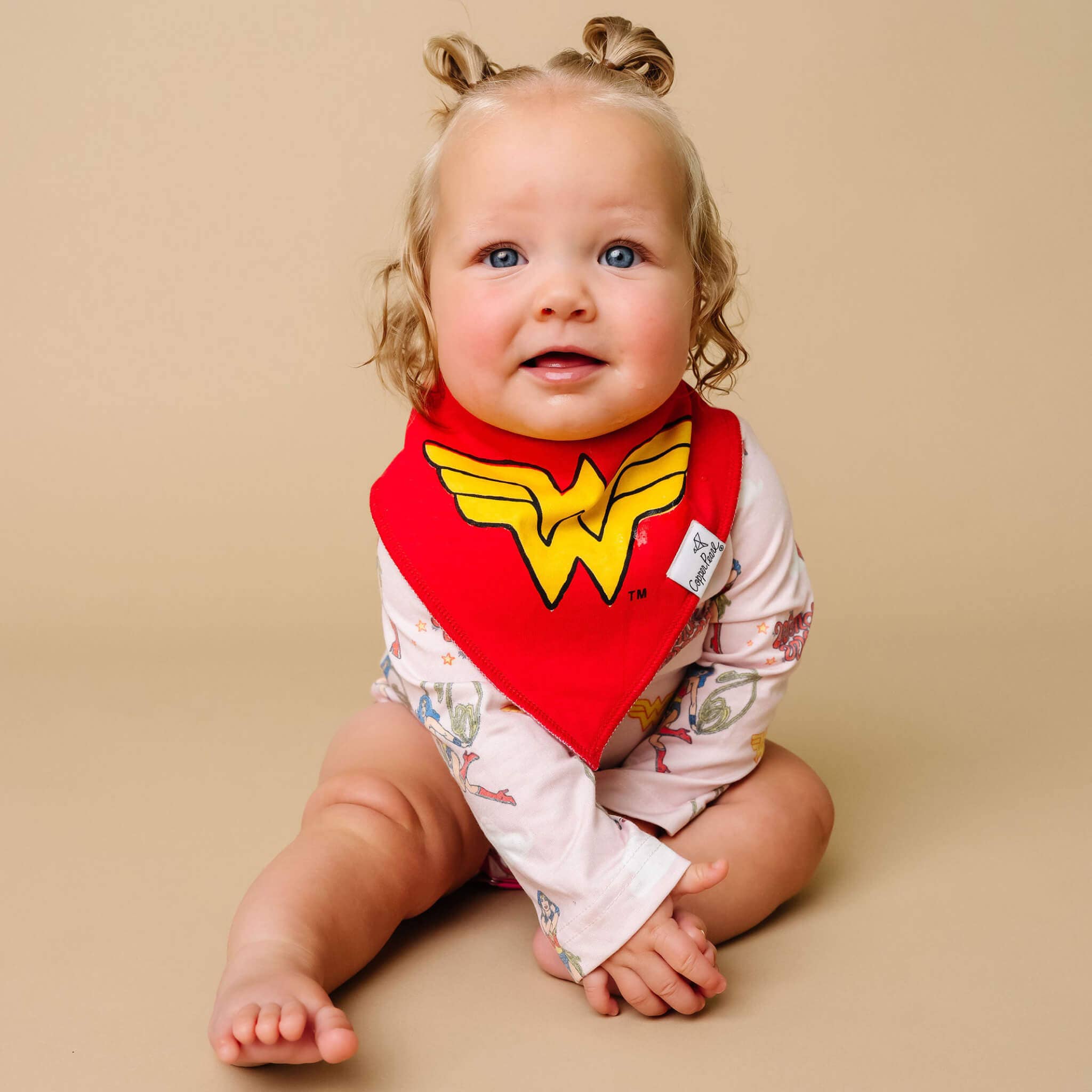 Copper Pearl Baby Bandana Bibs | Wonder Woman
