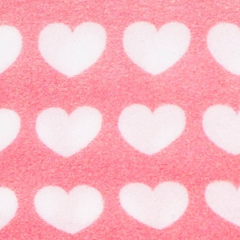 PRINTED FAB: dreamboat (pink & white hearts)