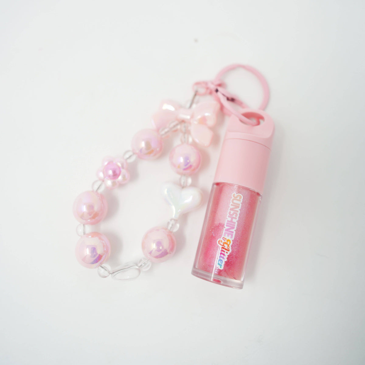 Sparkle POP Pink Shimmer Lip Gloss Bag Charms