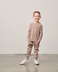 Ribbed Jogger - Mushroom