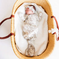 Copper Pearl Newborn Knotted Gown | Jurassic Park Fossils