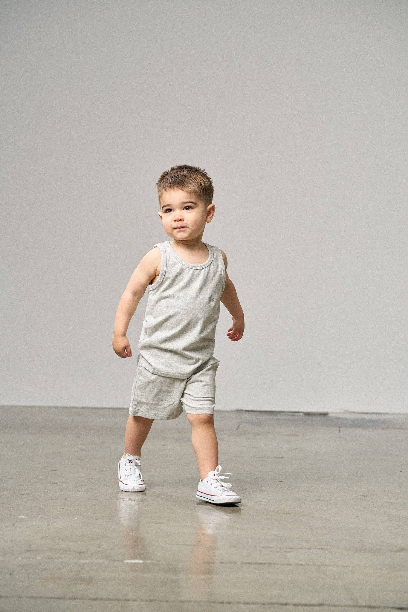 Stitch Pocket Jersey Short - Light Heather Grey