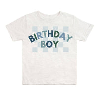 Birthday Boy Checker Short Sleeve T-Shirt - Boys Clothing