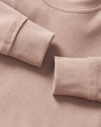 Long Sleeve Ribbed Tee - Mushroom
