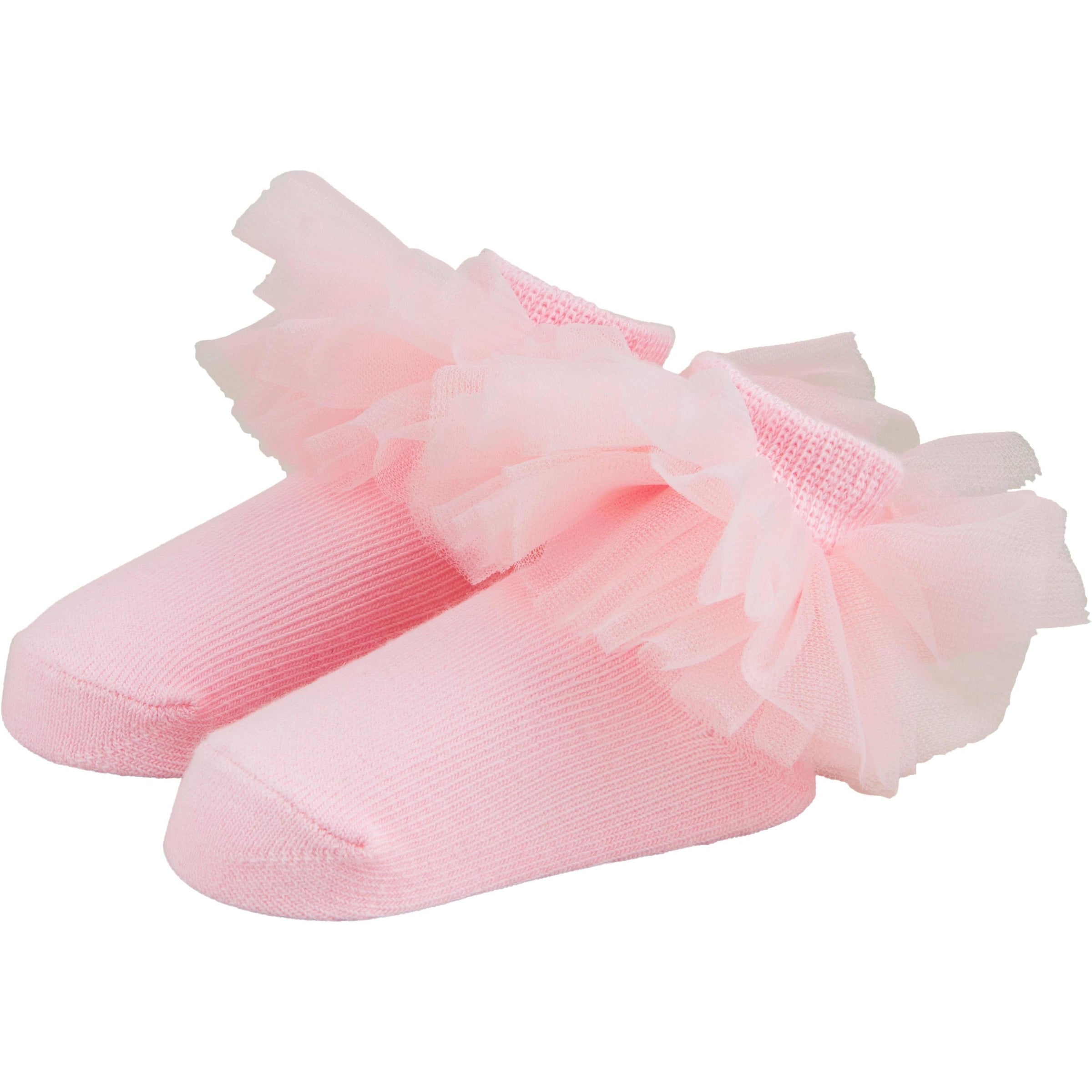 Mud Pie Solid Pink Tutu Sock
