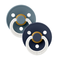 BIBS Colour Natural Rubber Latex Pacifier 2-Pack | Size 1 (0-6 Months)