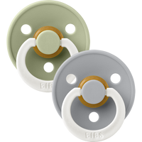 BIBS Colour Natural Rubber Latex Pacifier 2-Pack | Size 2 (6-18 Months)