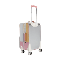 Pink & Silver Logan Carry-On Suitcase - Baby Biz