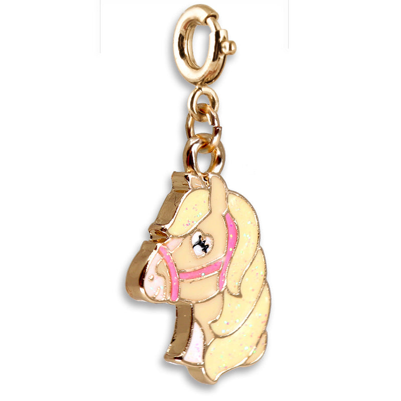 Charm It! Gold Glitter Horse Charm