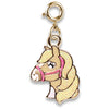 Charm It! Gold Glitter Horse Charm