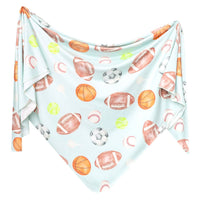 Knit Swaddle Blanket - Sports Medley