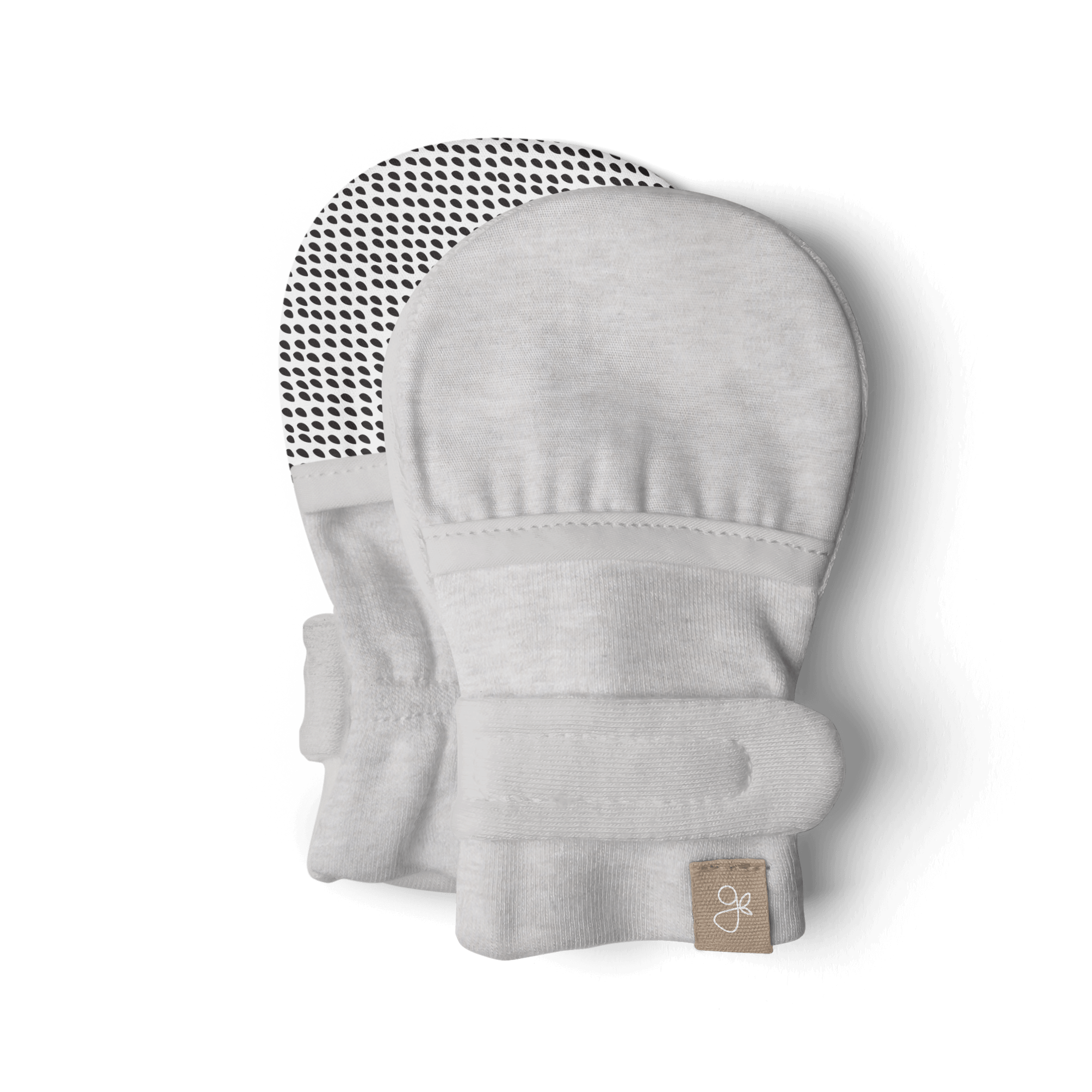 Stay On 2 Pack Baby Mitts - Storm Gray + Gridlock: 0-3M