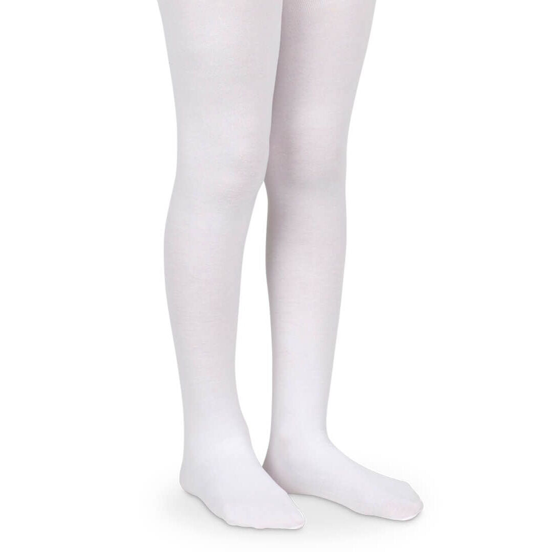 Jefferies Socks Smooth Toe Organic Cotton Tights | White