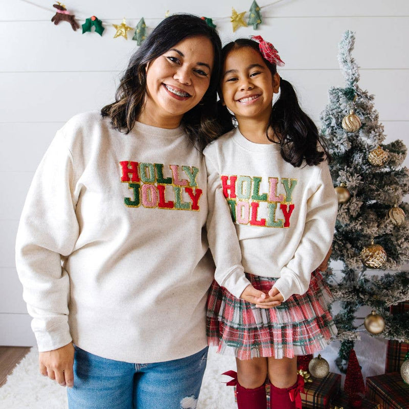 Holly Jolly Patch Christmas Sweatshirt