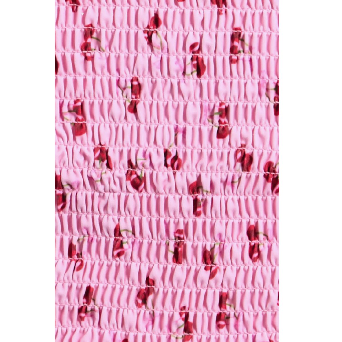 Ava & Yelly Girls Cherry Smocked Two-Piece Swimsuit