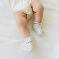 Viscose Bamboo + Organic Cotton Baby Boots - Storm Gray: 0-3M