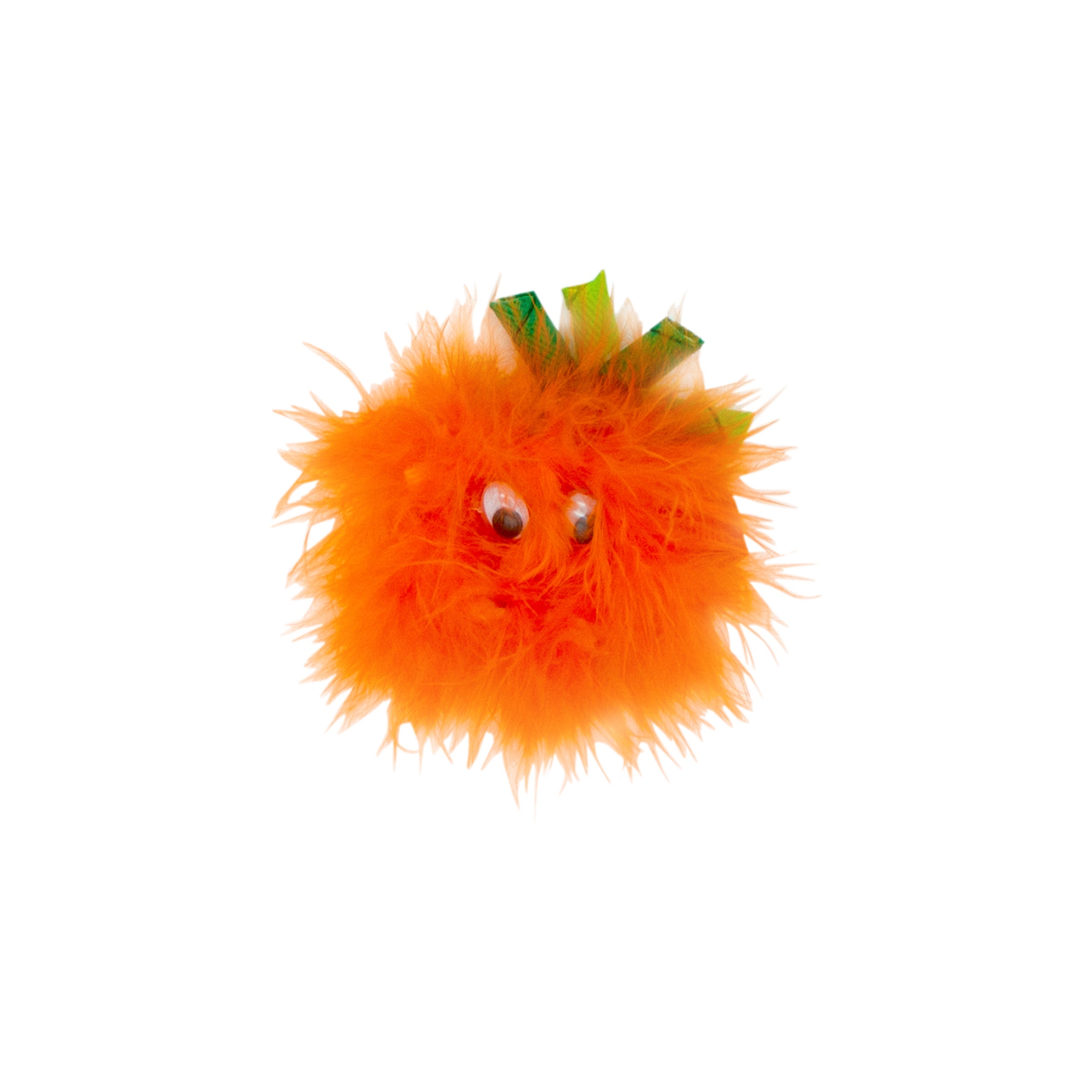 Pumpkin Marabou Feather Hair Clip