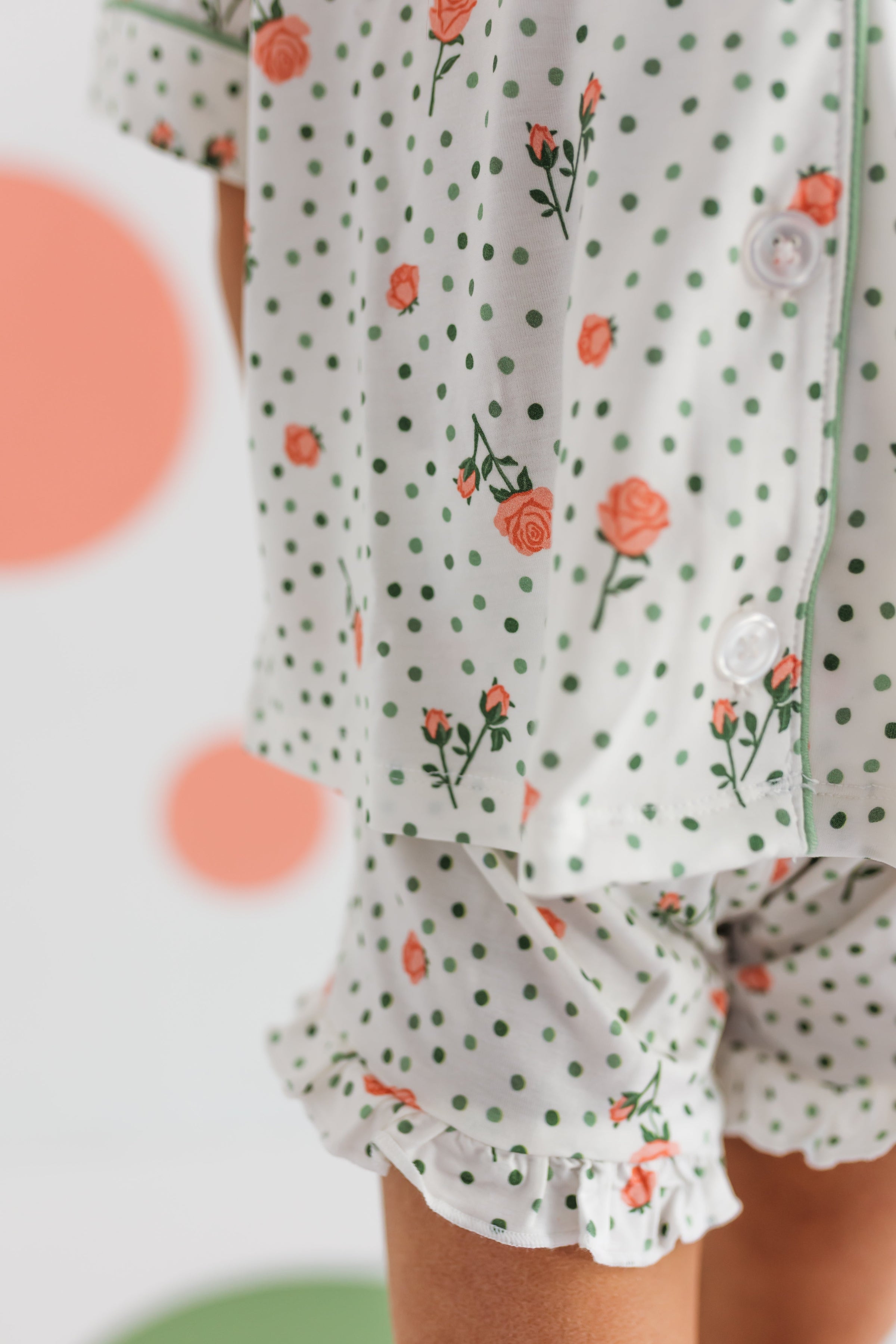 In My Jammers Quinn Floral Kids Button Up Short Set