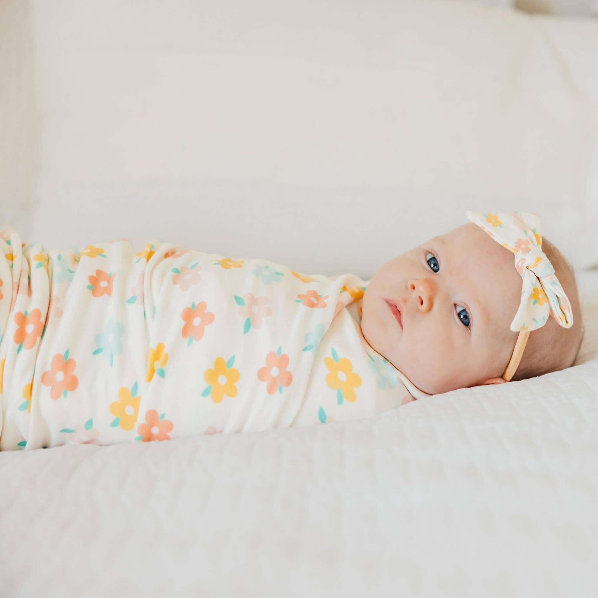 Copper Pearl Knit Swaddle Blanket | Daisy
