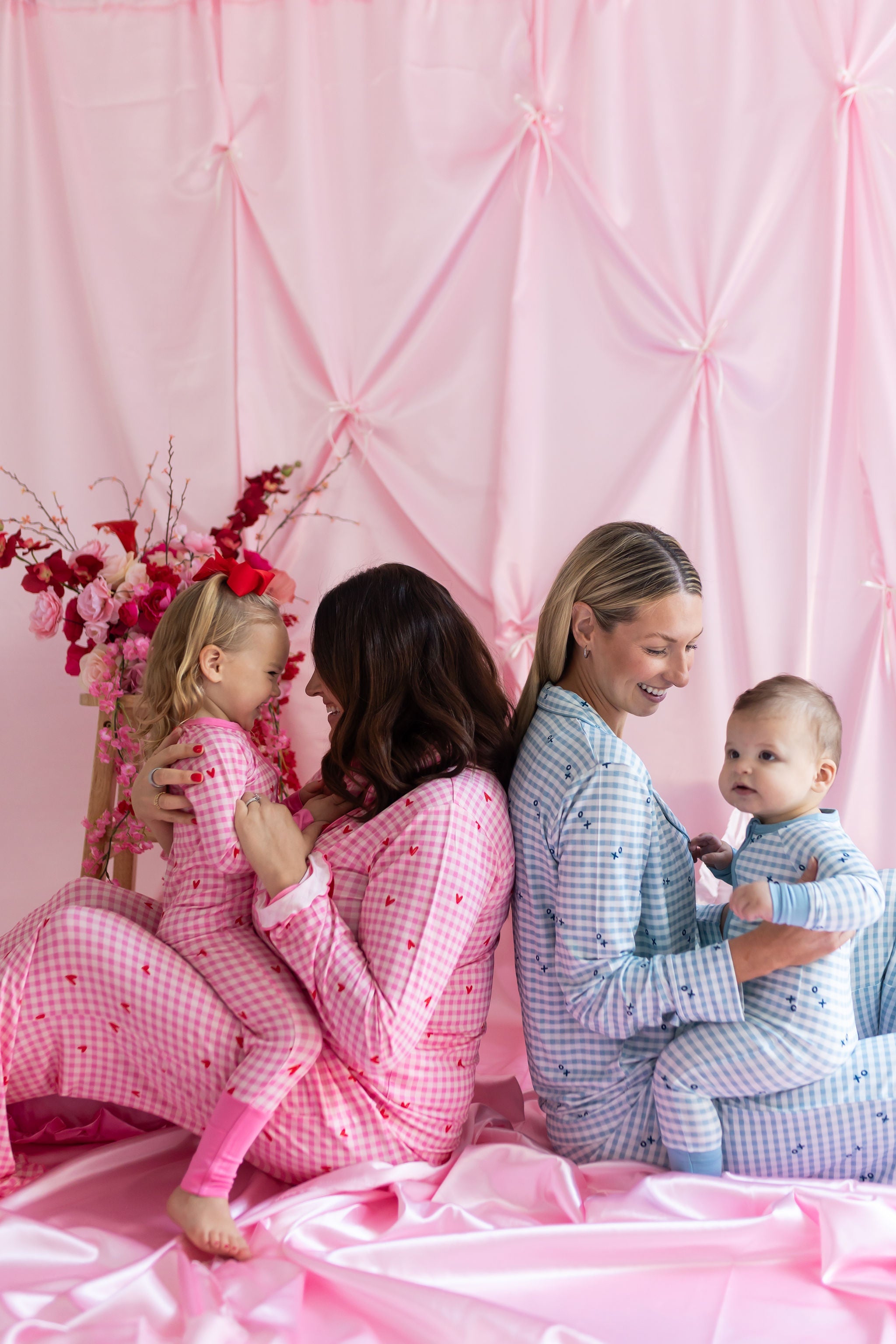 In My Jammers Blue XO Gingham Zipper Romper