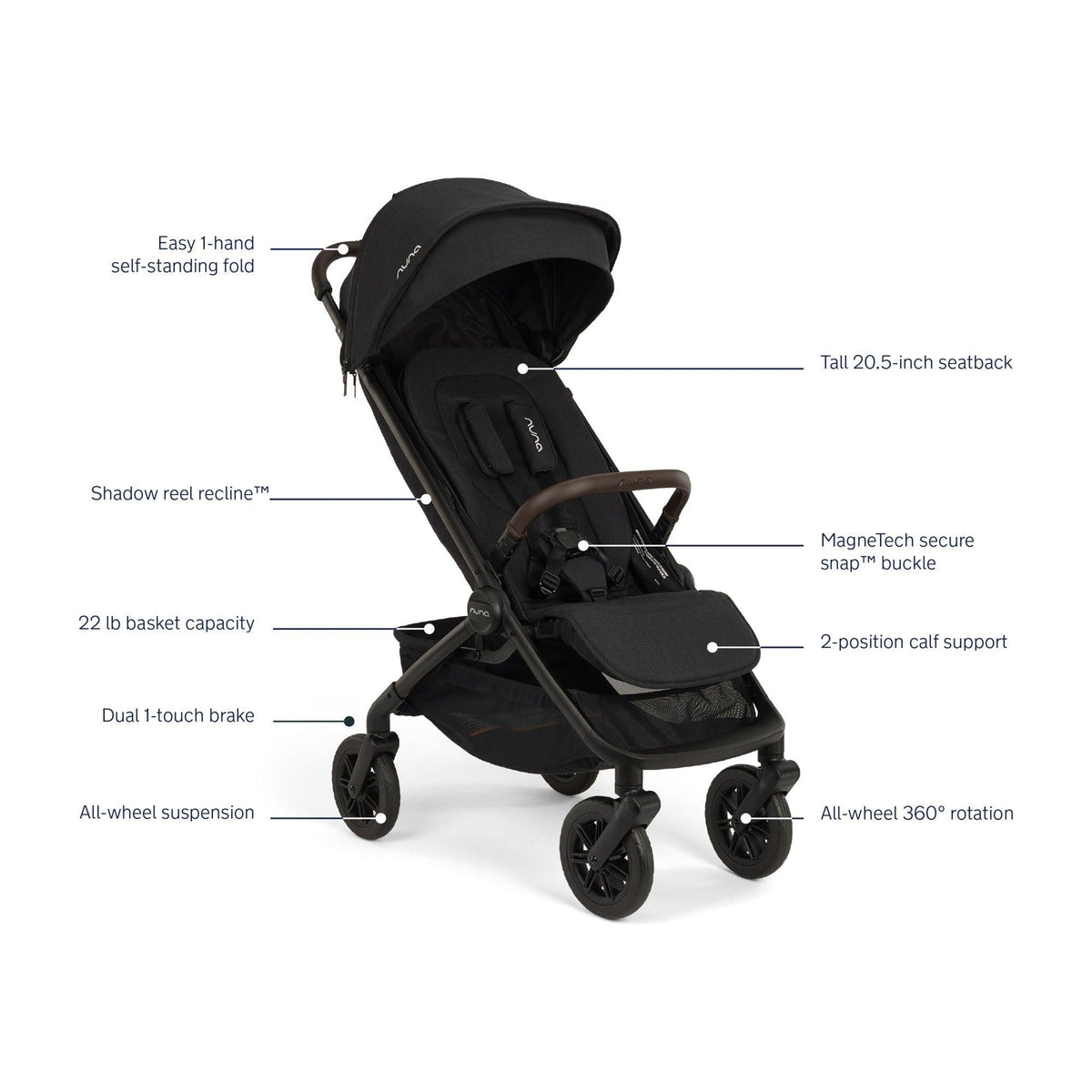Nuna TRVL 360° Stroller | PRE-SALE | SHIPS LATE NOVEMBER - Baby Biz