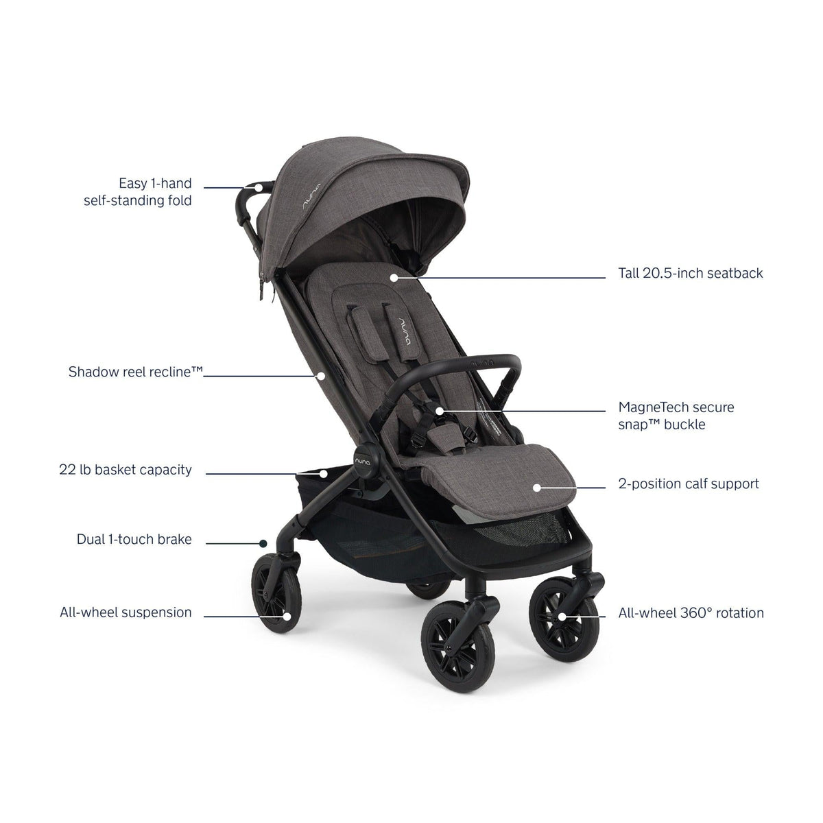 Nuna TRVL 360° Stroller | PRE-SALE | SHIPS LATE NOVEMBER - Baby Biz