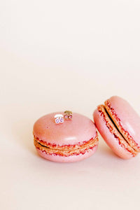 Screwback Stud Earrings - Pink Cherry
